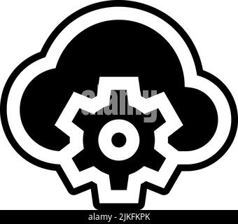 cloud icon black vector illustration. Stock Vector