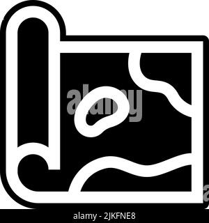 geography icon black vector illustration. Stock Vector