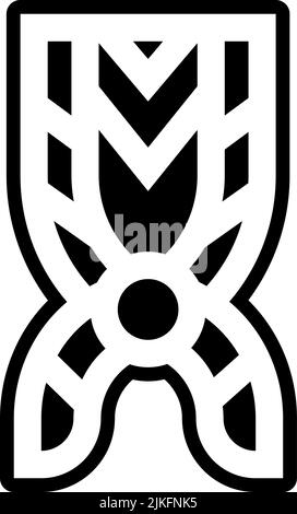 neckerchief icon black vector illustration. Stock Vector