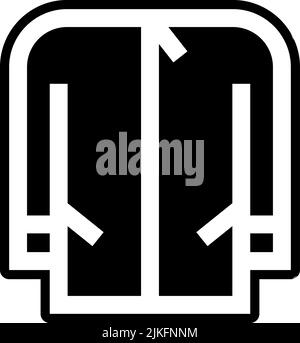 fleece icon black vector illustration. Stock Vector