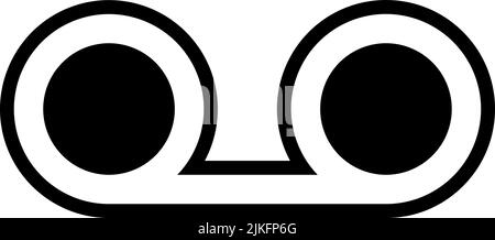 recording icon black vector illustration. Stock Vector