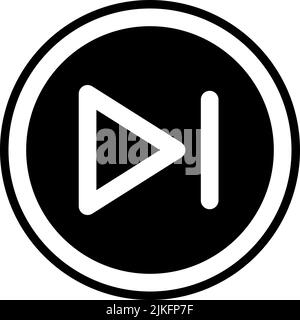 foward icon black vector illustration. Stock Vector