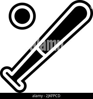 baseball icon black vector illustration. Stock Vector