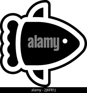 sunfish icon black vector illustration. Stock Vector