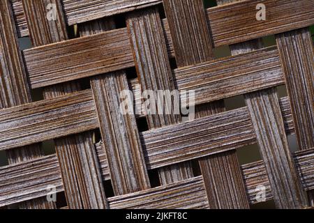 Close-up view of the rustic bamboo weaving Stock Photo