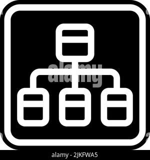 sitemap icon black vector illustration. Stock Vector