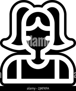 cheerleader icon black vector illustration. Stock Vector