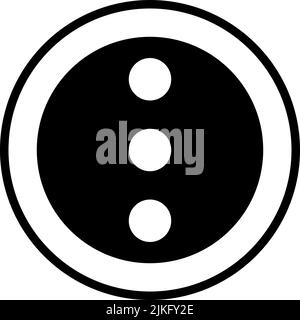 drop down menu icon black vector illustration. Stock Vector