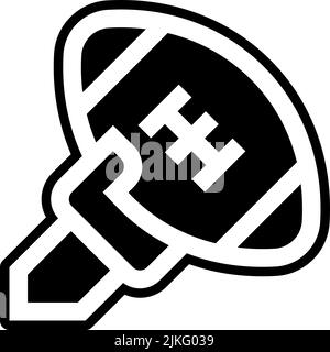 quarterback icon black vector illustration. Stock Vector