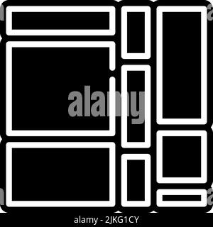 mosaic icon black vector illustration. Stock Vector