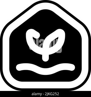 greenhouse icon black vector illustration. Stock Vector