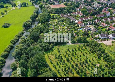 29.05.2022, Germany, North Rhine-Westphalia, Schwerte - Ruhr landscape near Schwerte. Schwerte is a medium-sized town in the Ruhr area, Unna district. Stock Photo