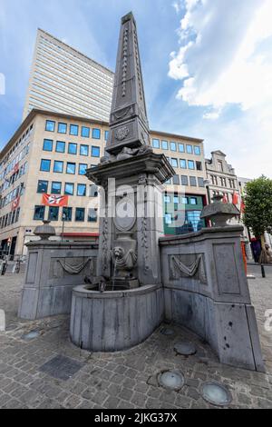 The Chapel Obelisk near the Chapel Church in Brussels Stock Photo