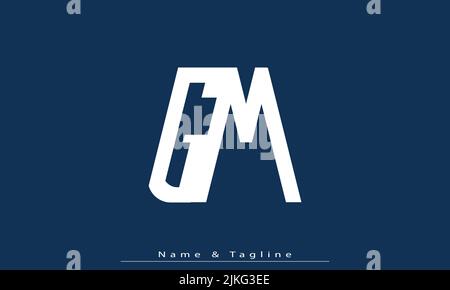 Alphabet letters Initials Monogram logo GM , MG Stock Vector