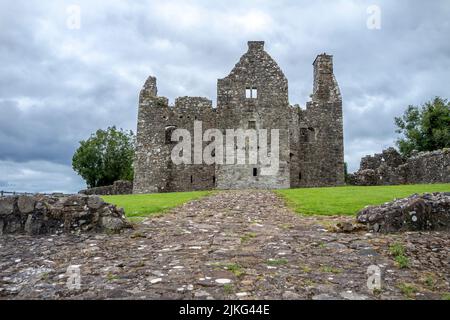 The beautiful Tully Castle by Enniskillen, County Fermanagh inNorthern Ireland. Stock Photo