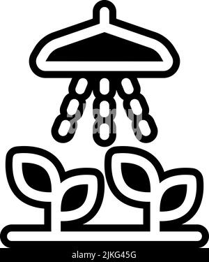 irrigation icon black vector illustration. Stock Vector