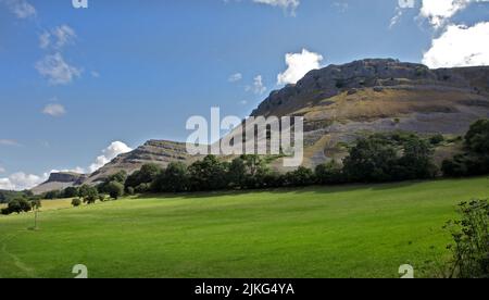 View from Panorama Walk over the Panorama Mountains, near Llangollen, Wales Stock Photo