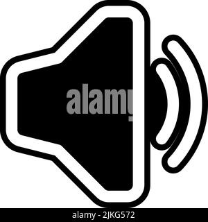 speakers icon black vector illustration. Stock Vector