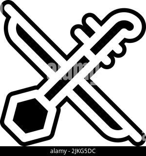 erhu icon black vector illustration. Stock Vector