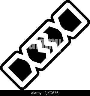 cracker icon black vector illustration. Stock Vector