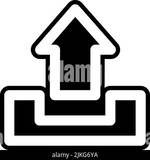 project inbox icon, black vector sign with editable strokes, concept ...