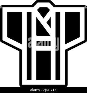 yukata icon black vector illustration. Stock Vector