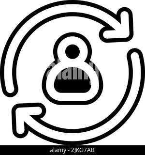 changes icon black vector illustration. Stock Vector