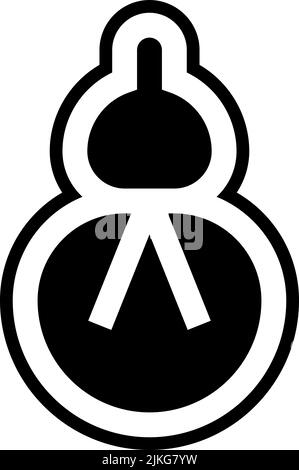 hyotan icon black vector illustration. Stock Vector