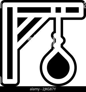 gallows icon black vector illustration. Stock Vector