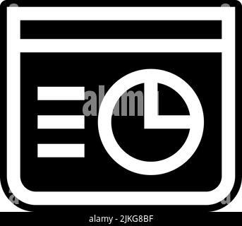 spreadsheet app icon black vector illustration. Stock Vector