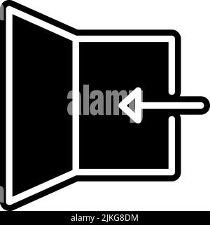 open icon black vector illustration. Stock Vector