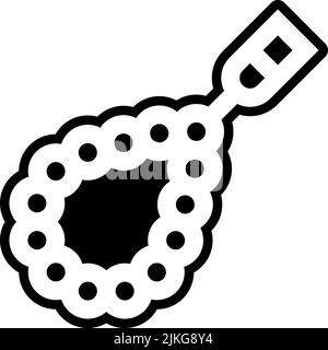 rosary icon black vector illustration. Stock Vector