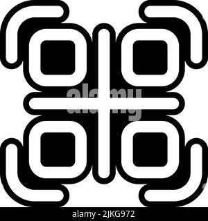 qr code scan icon black vector illustration. Stock Vector