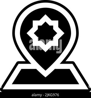 placeholder icon black vector illustration. Stock Vector