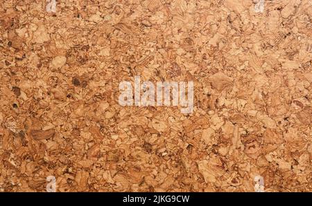 Texture of cork flooring, close up, cork flooring, natural living, sustainable materials using as background Stock Photo