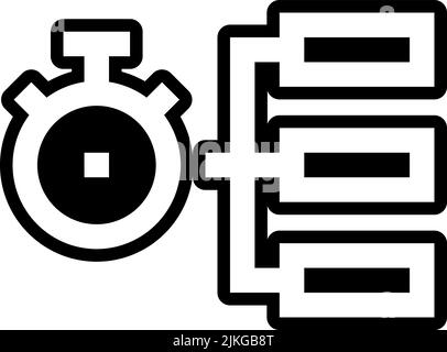 hierarchy icon black vector illustration. Stock Vector