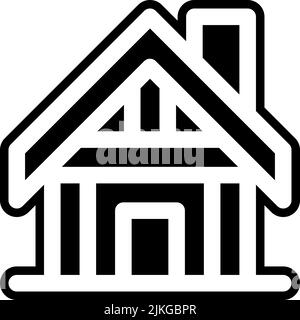 medieval house icon black vector illustration. Stock Vector
