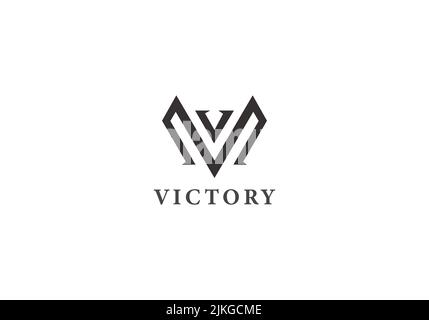 letter WV logo design vector illustration template Stock Vector