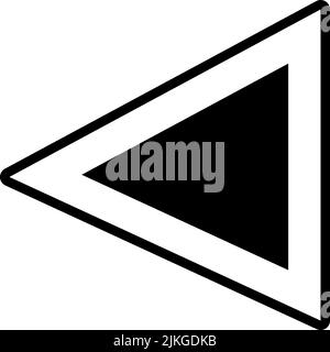 back icon black vector illustration. Stock Vector