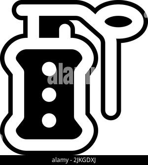 stun grenade icon black vector illustration. Stock Vector