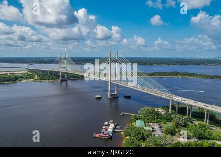 Dames Point Bridge, Jacksonville, Florida Stock Photo