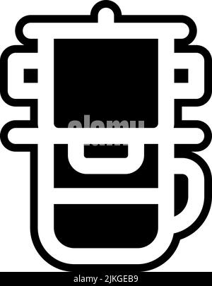 dripper icon black vector illustration. Stock Vector