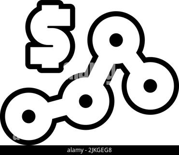 increase icon black vector illustration. Stock Vector
