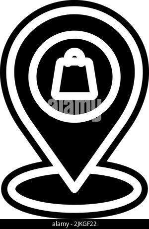 placeholder icon black vector illustration. Stock Vector