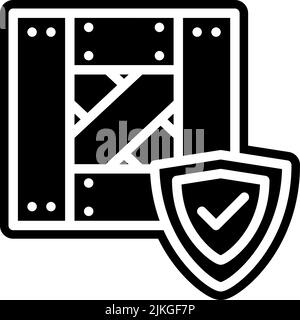 safety icon black vector illustration. Stock Vector
