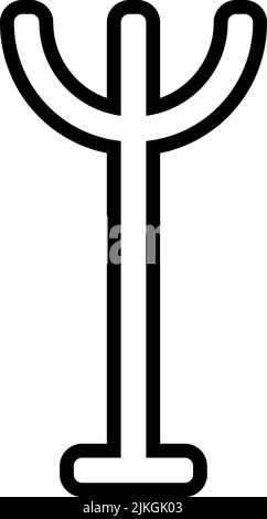 coat rack icon black vector illustration. Stock Vector