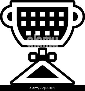 strainer icon black vector illustration. Stock Vector