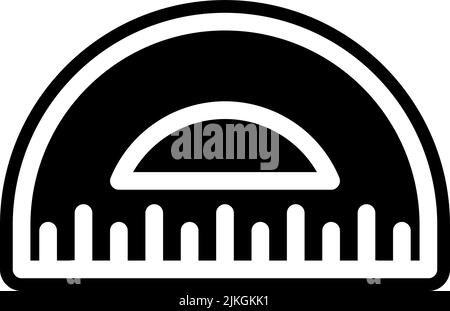 protactor icon black vector illustration. Stock Vector