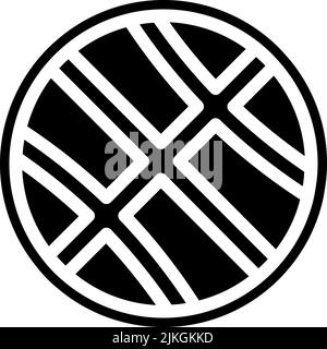 basketball icon black vector illustration. Stock Vector