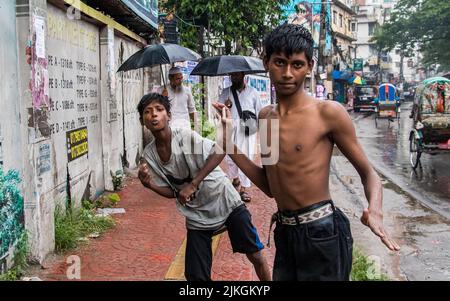 Rainy day candid photography. This image was captured on 2022-08-02, from Dhaka, Bangladesh, South Asia Stock Photo